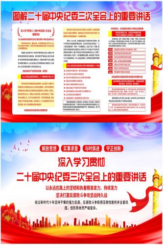 二十届纪委三中全会展板宣传栏