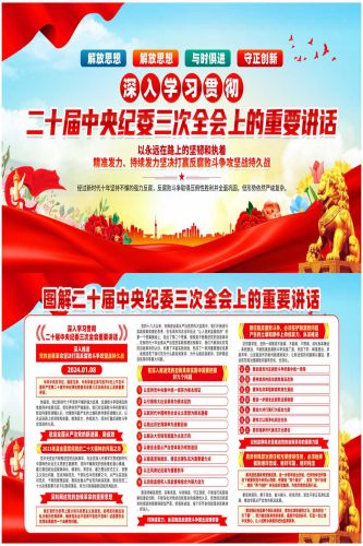 二十届纪委三中全会展板宣传栏