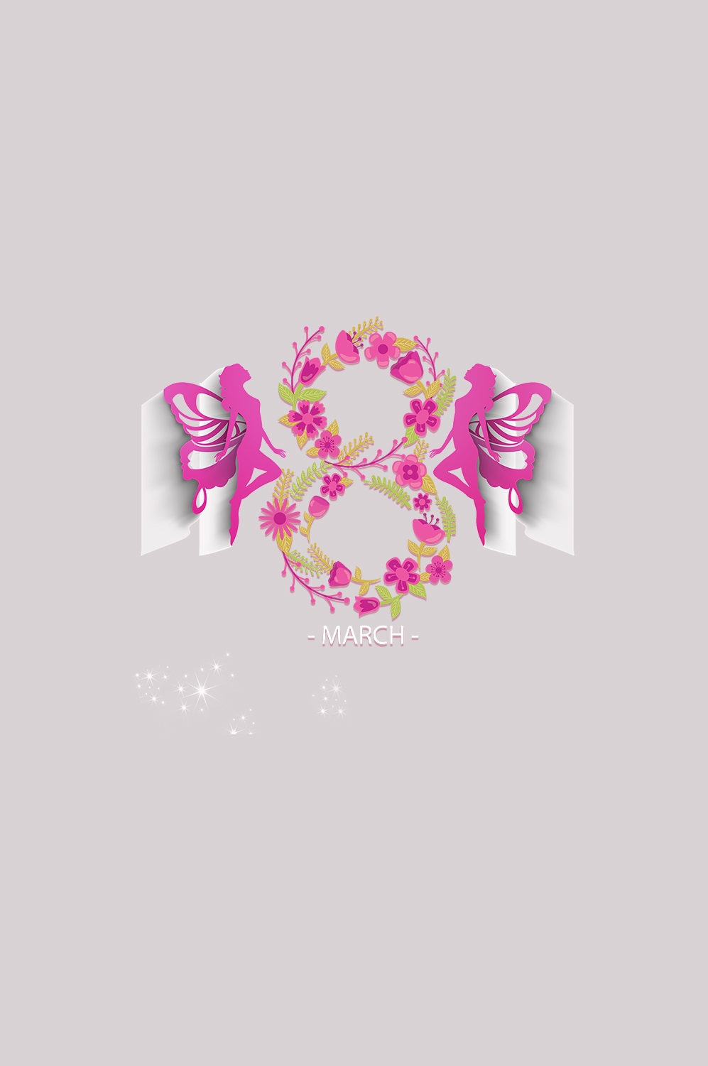 三八女神节38妇女节艺术字体透明背景免抠素材42