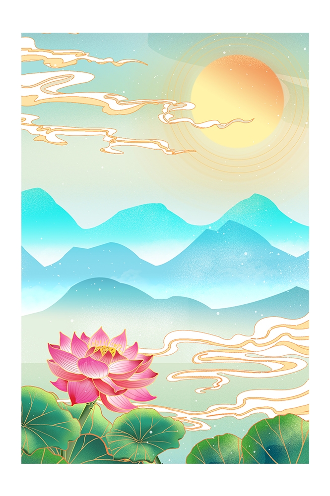 国潮风插画背景素材64