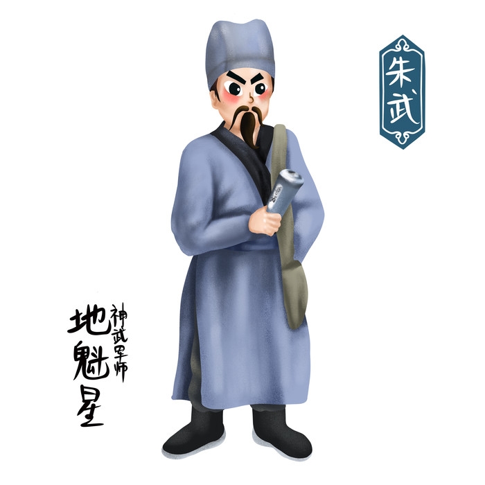 卡通手绘梁山好汉造型元素35