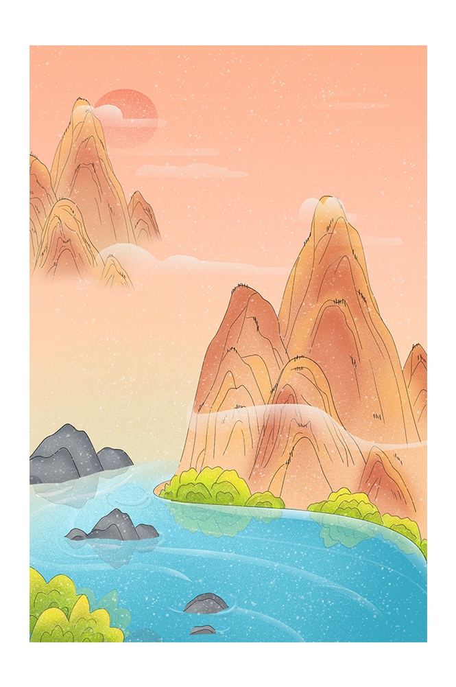 国潮风插画背景素材16