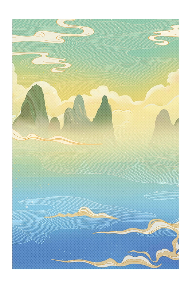 国潮风插画背景素材73
