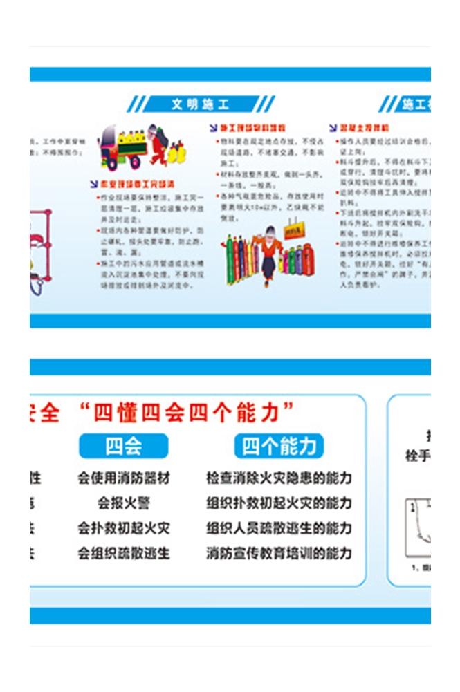 工地安全知识漫画素材CDR97