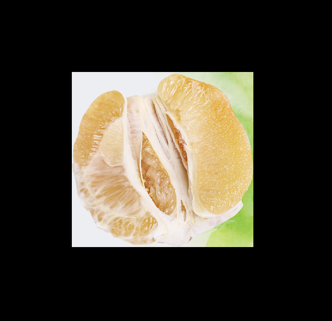 剥皮切开柚子免抠素材5