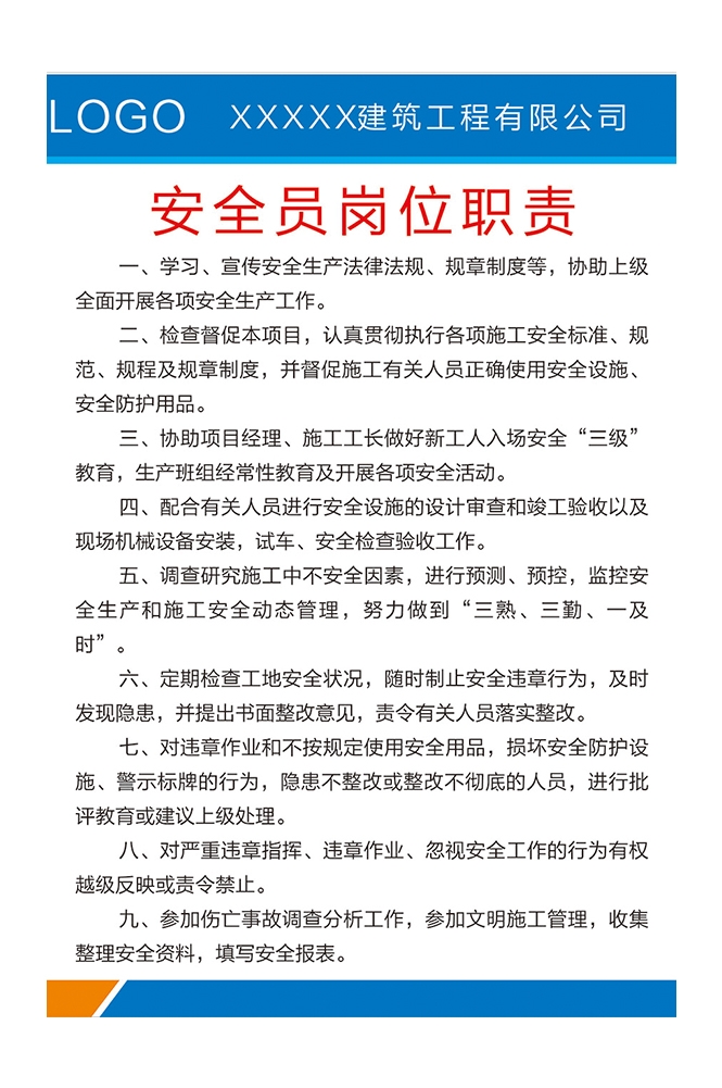 工地安全工地职责知识漫画素材CDR13