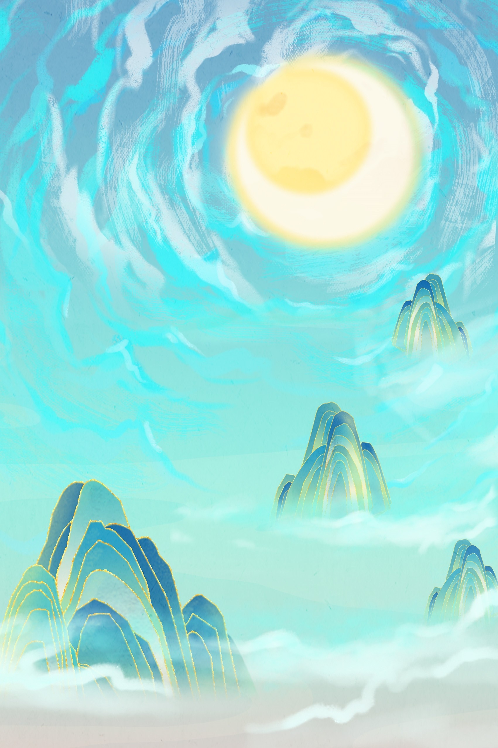 国潮风插画背景素材40