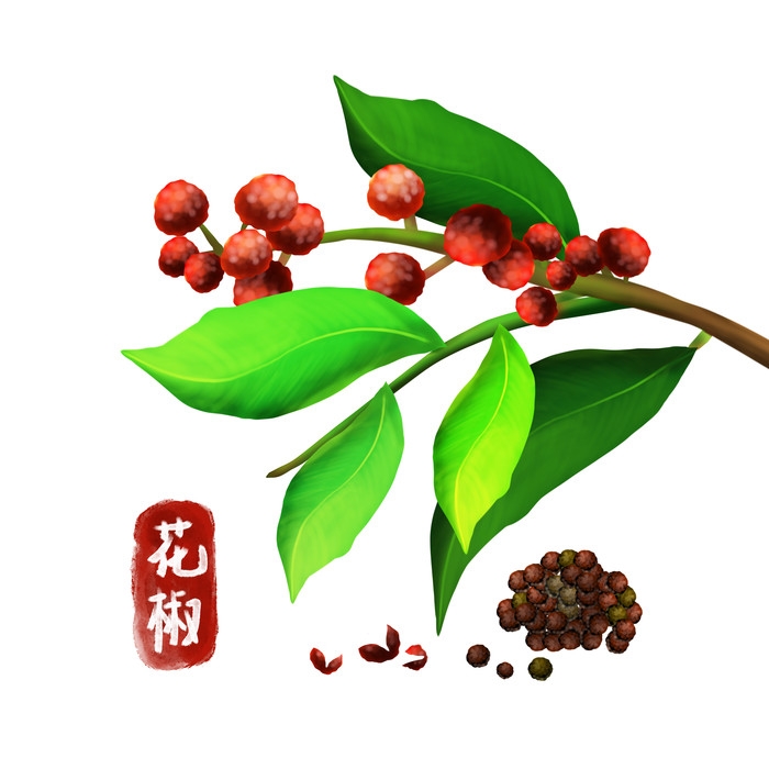 手绘百草植物免抠元素素材48