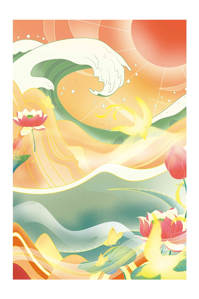 国潮风插画背景素材118