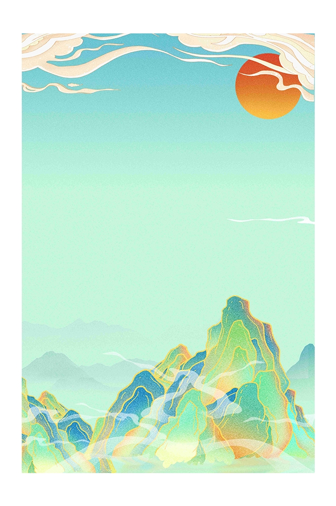 国潮风插画背景素材32