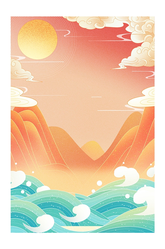 国潮风插画背景素材50