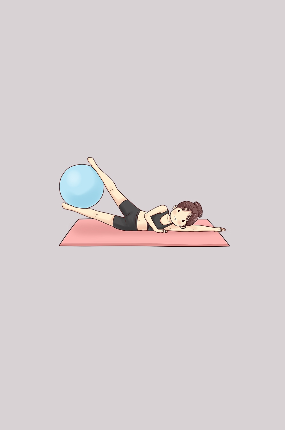瑜伽动作图片插画免抠元素43