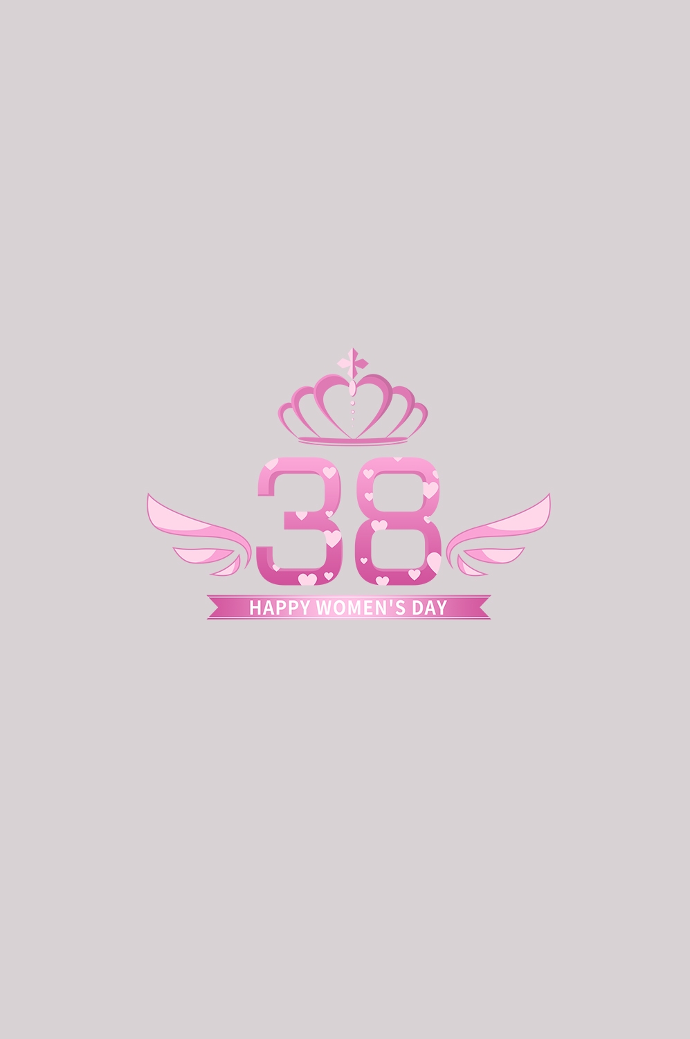三八女神节38妇女节艺术字体透明背景免抠素材68