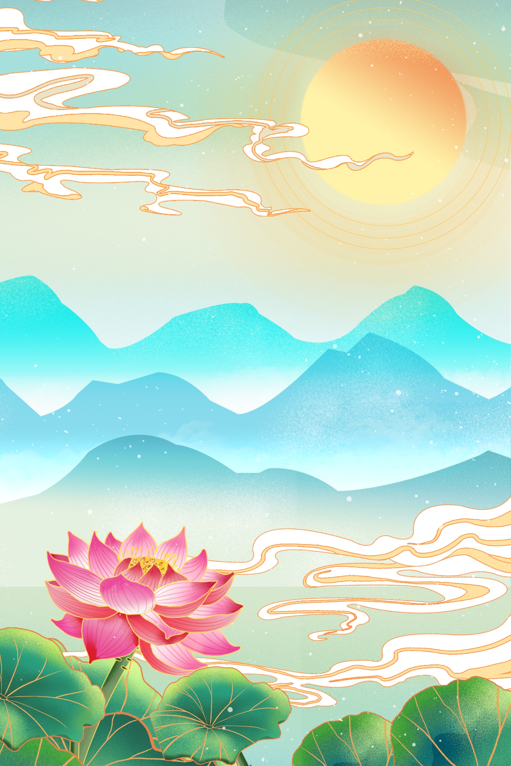 国潮风插画背景素材64