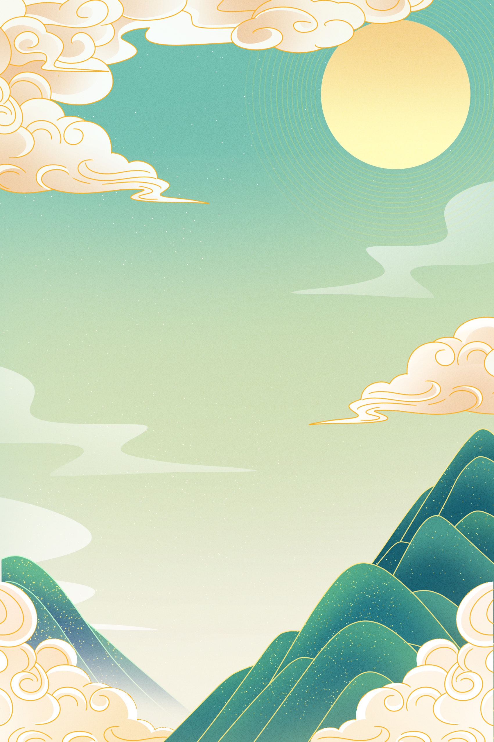 国潮风插画背景素材39
