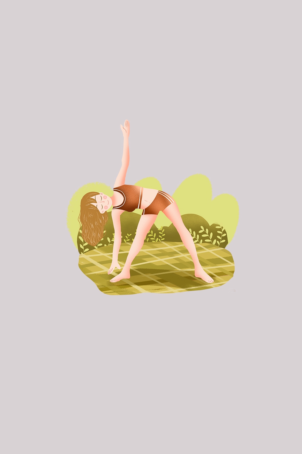 瑜伽动作图片插画免抠元素50