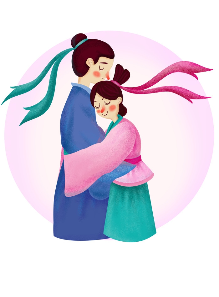 卡通七夕节插画免抠元素7