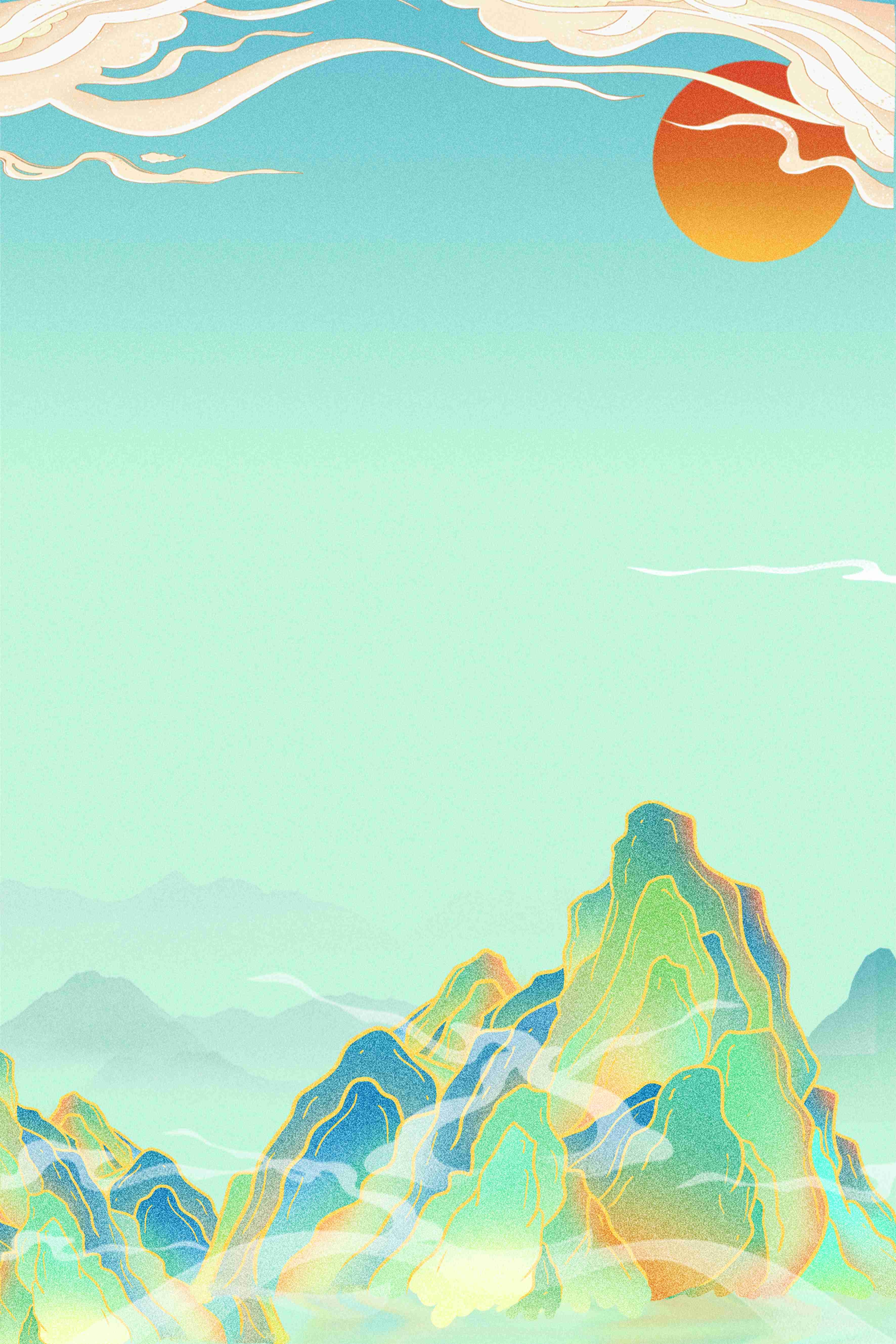 国潮风插画背景素材32