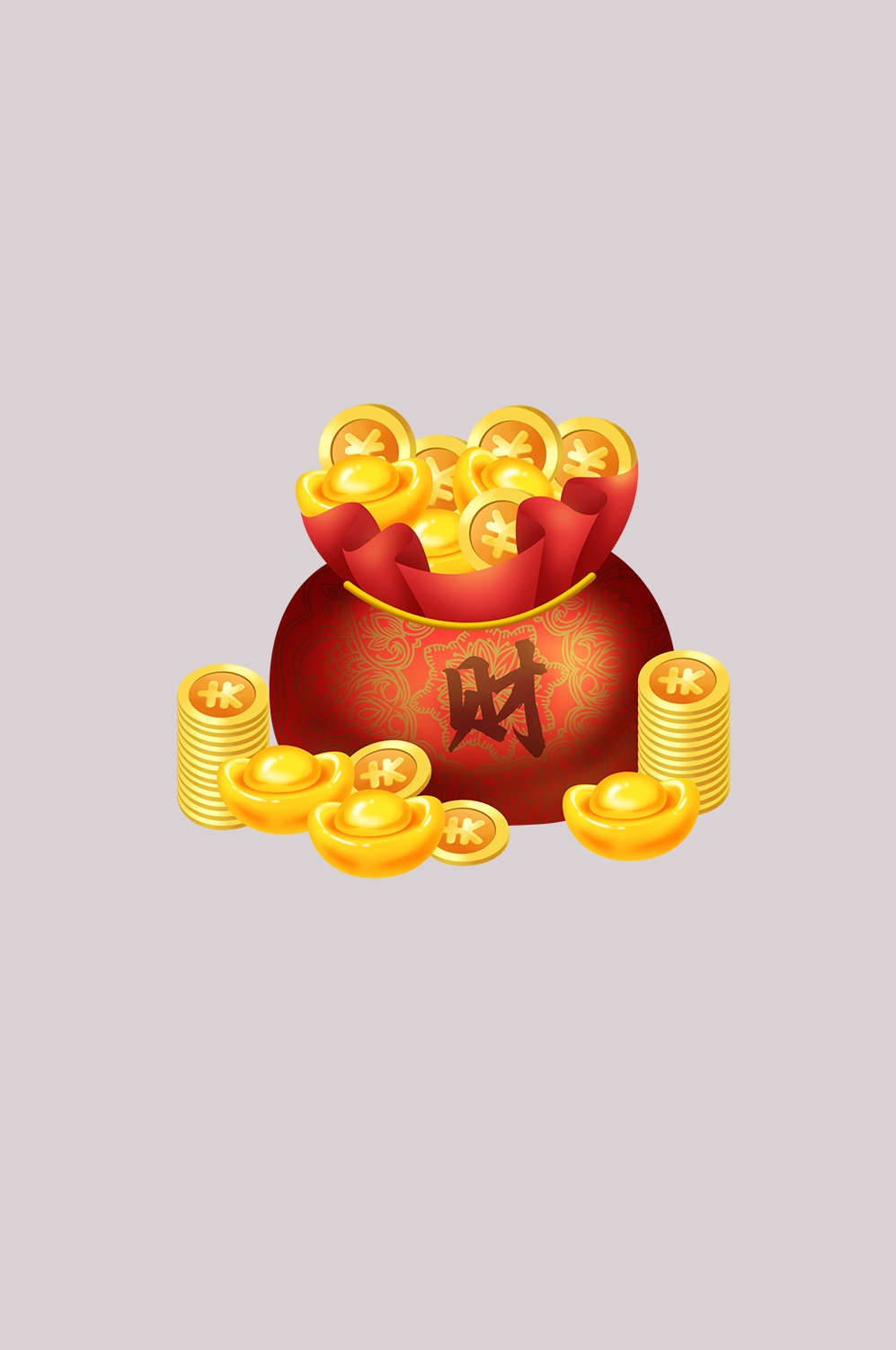 金元宝免抠素材插画元素48