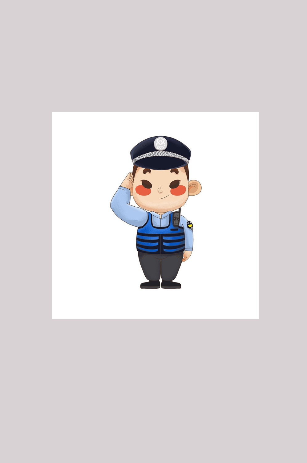 职业人物卡通造型警察医生保安教师9