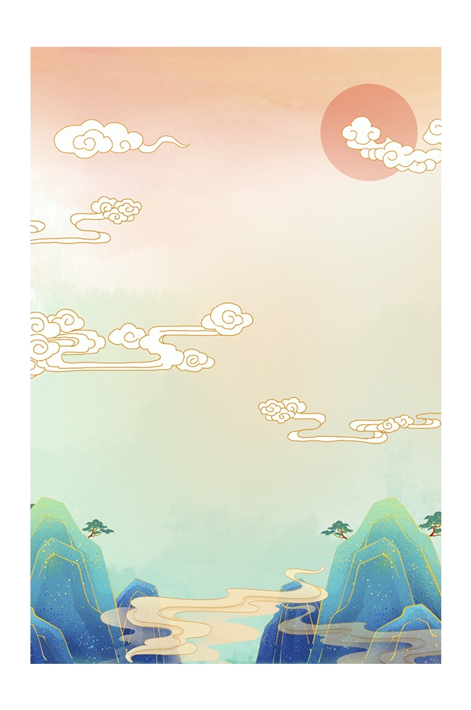 国潮风插画背景素材71