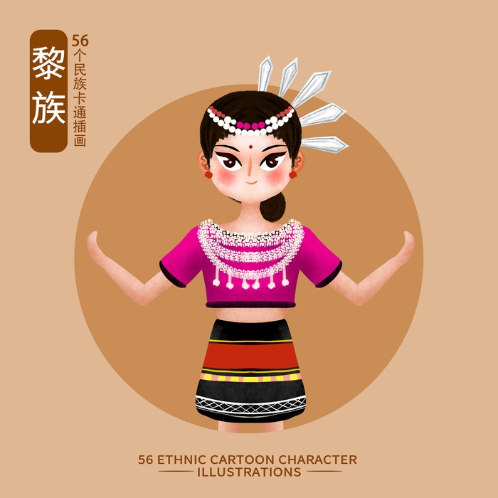 卡通少数民族人物50