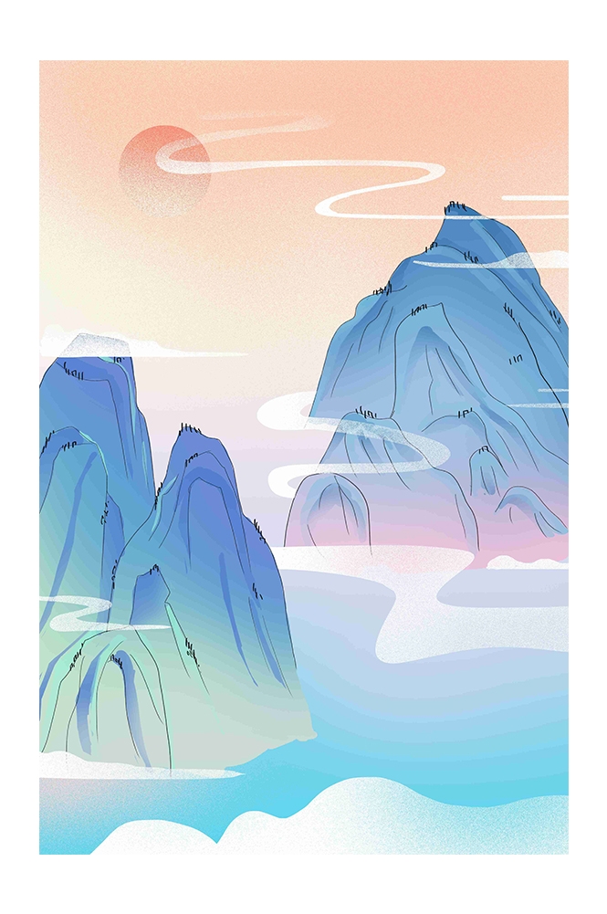 国潮风插画背景素材19