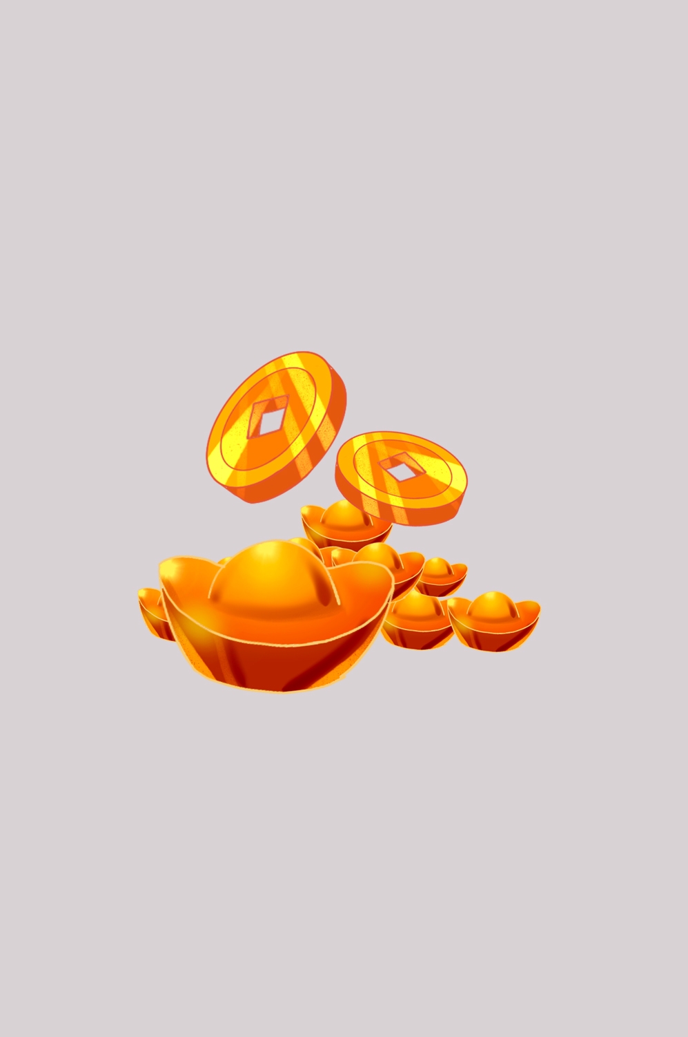 金元宝免抠素材插画元素132