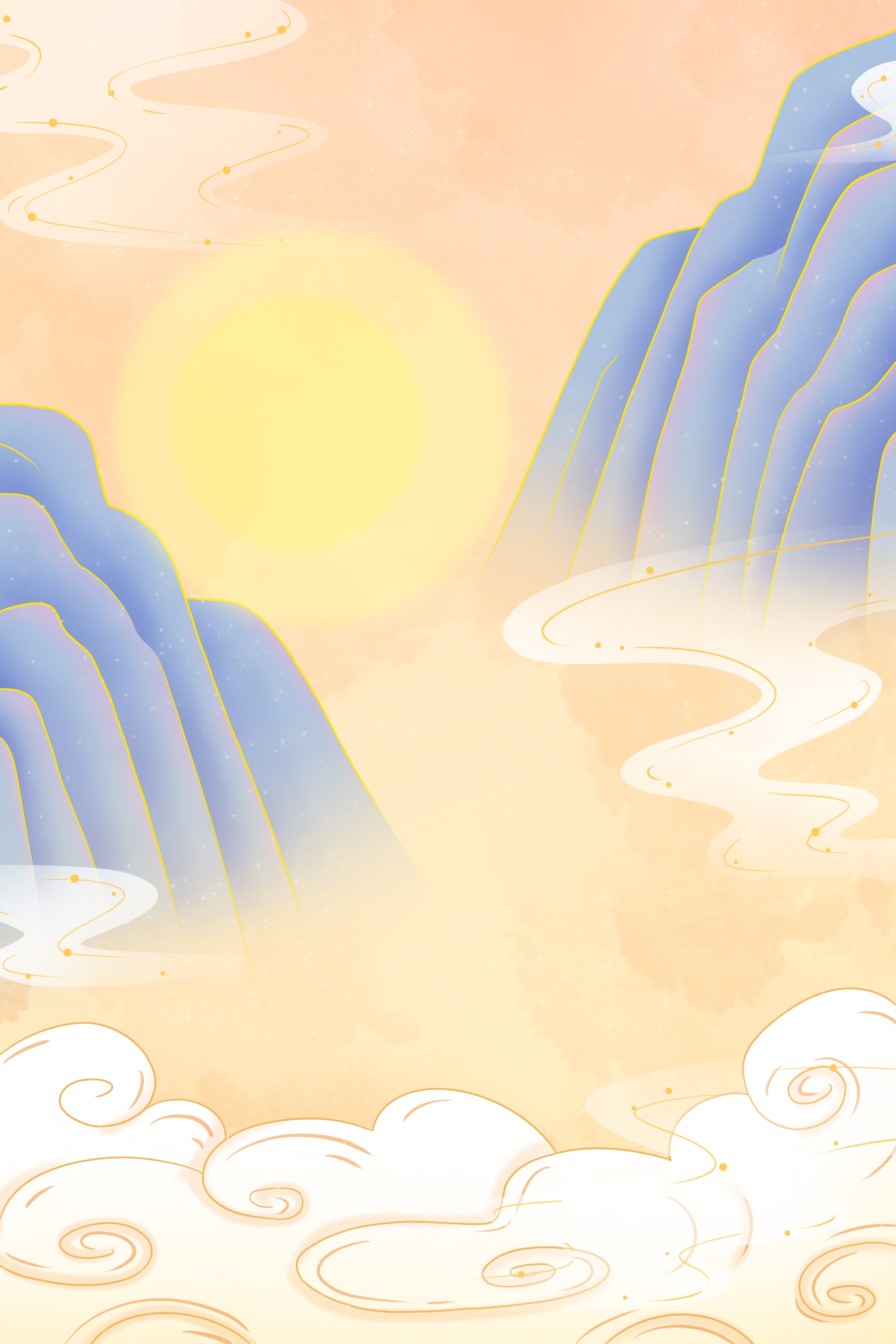 国潮风插画背景素材41