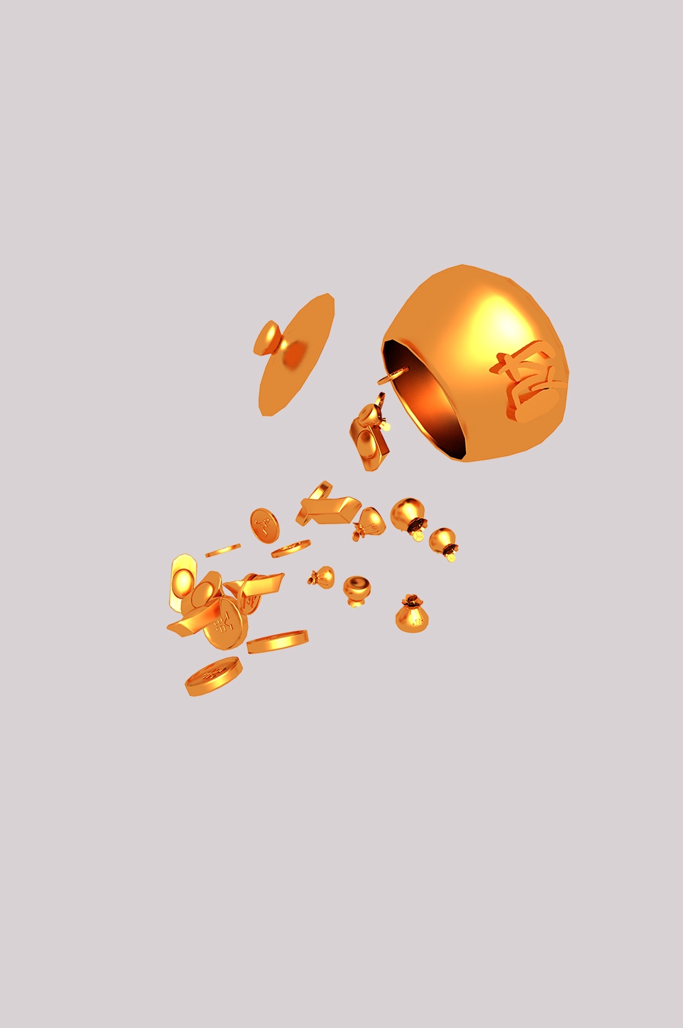 金元宝免抠素材插画元素27