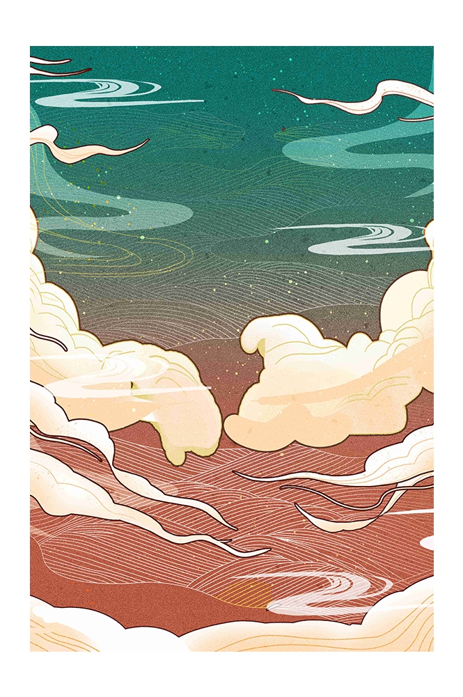 国潮风插画背景素材74
