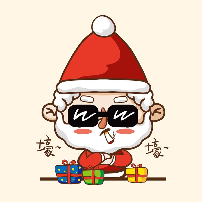 卡通手绘圣诞老人造型免抠元素160
