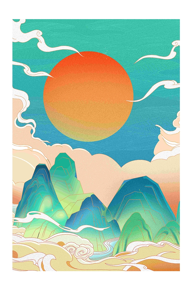 国潮风插画背景素材115