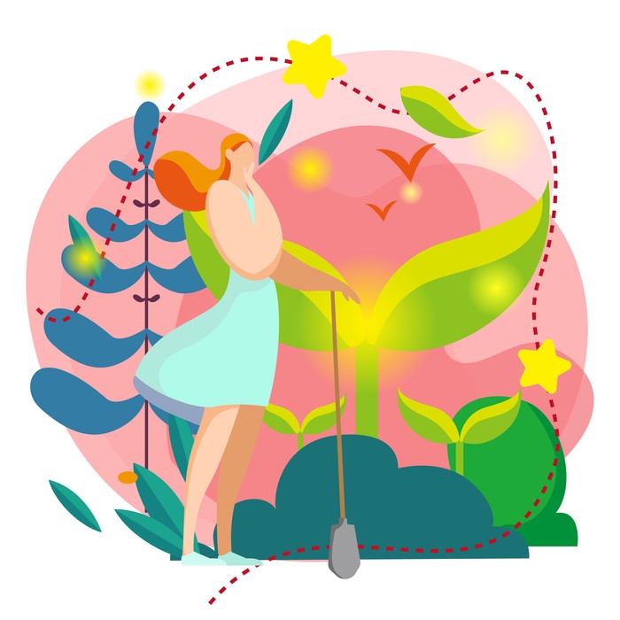 卡通手绘植树节元素8