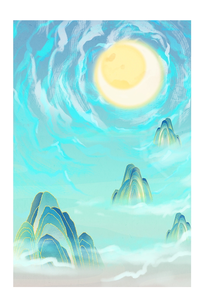 国潮风插画背景素材40