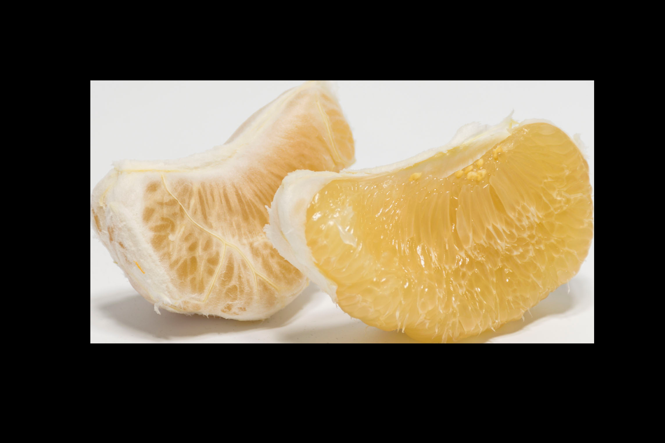 剥皮切开柚子免抠素材1