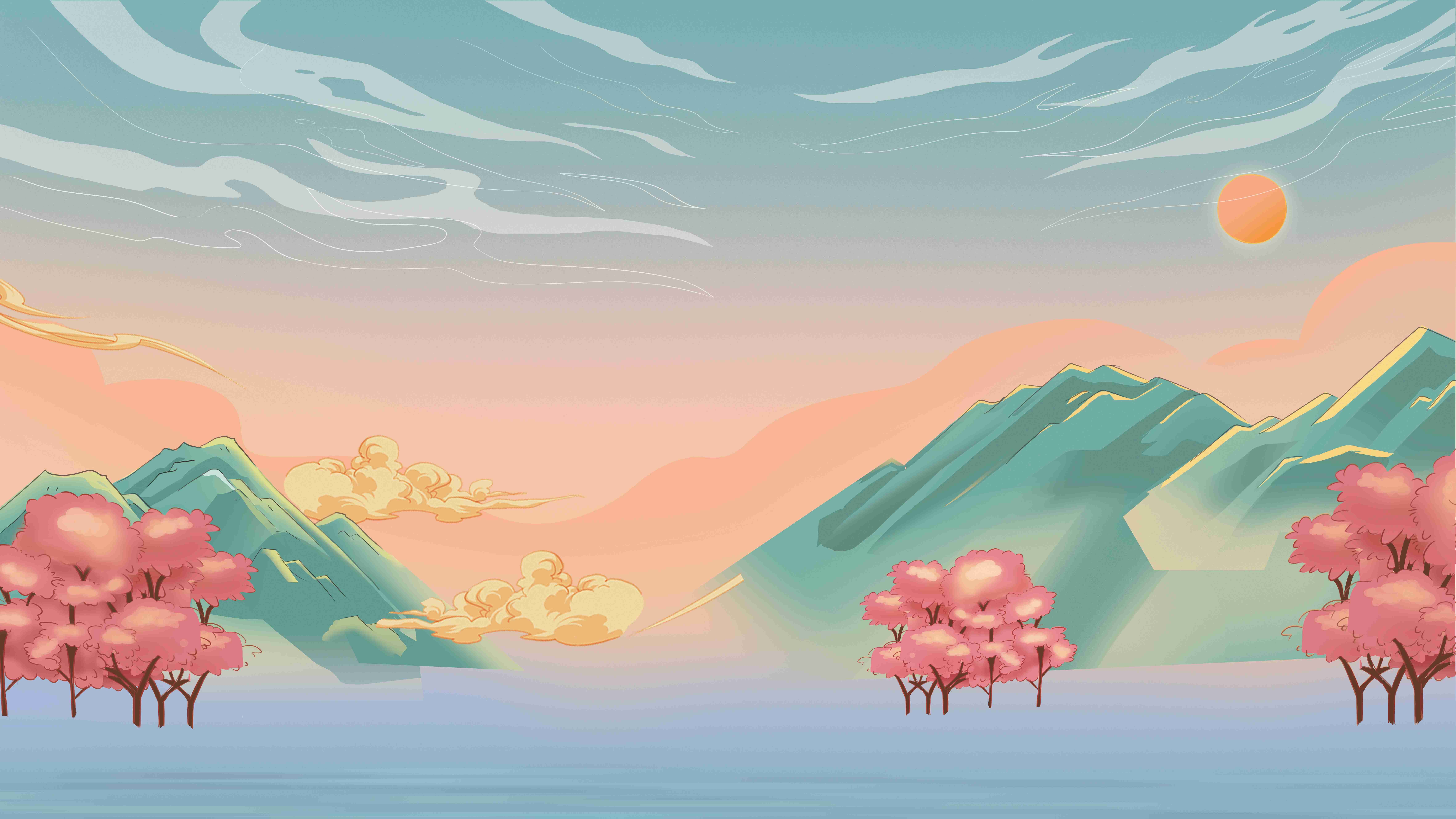国潮风插画背景素材25