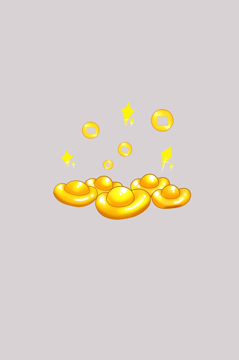 金元宝免抠素材插画元素137