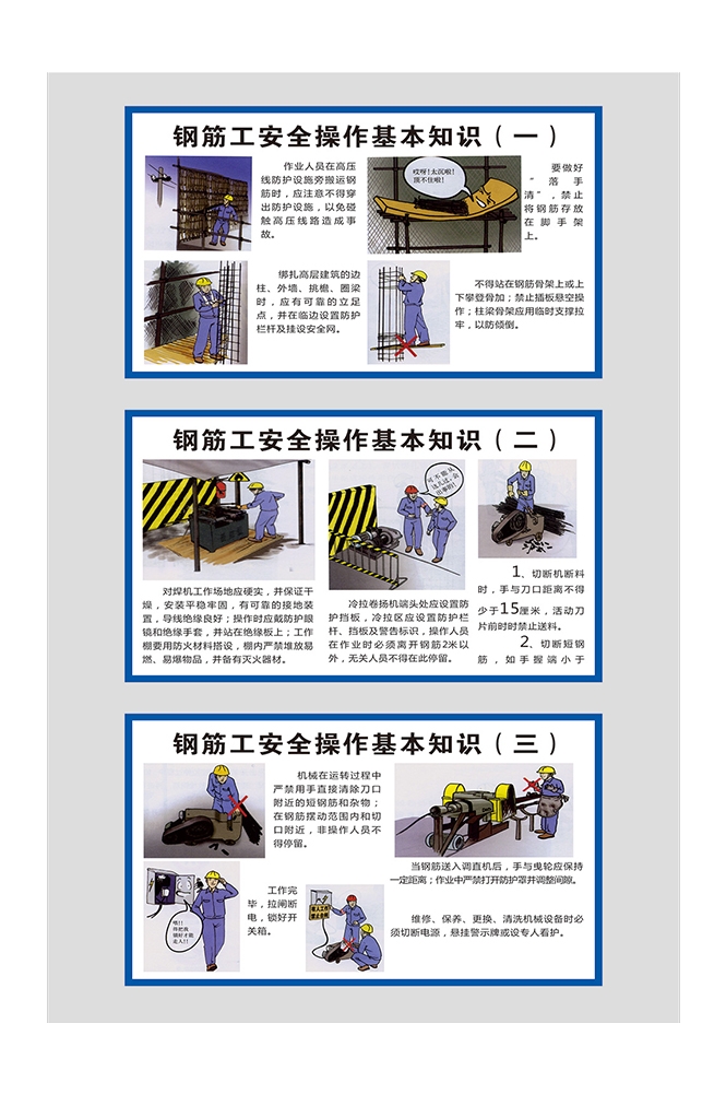 工地安全知识漫画素材CDR68