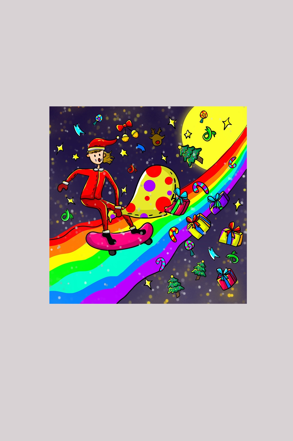 卡通手绘圣诞老人造型免抠元素79