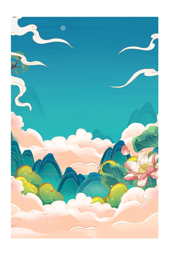 国潮风插画背景素材122