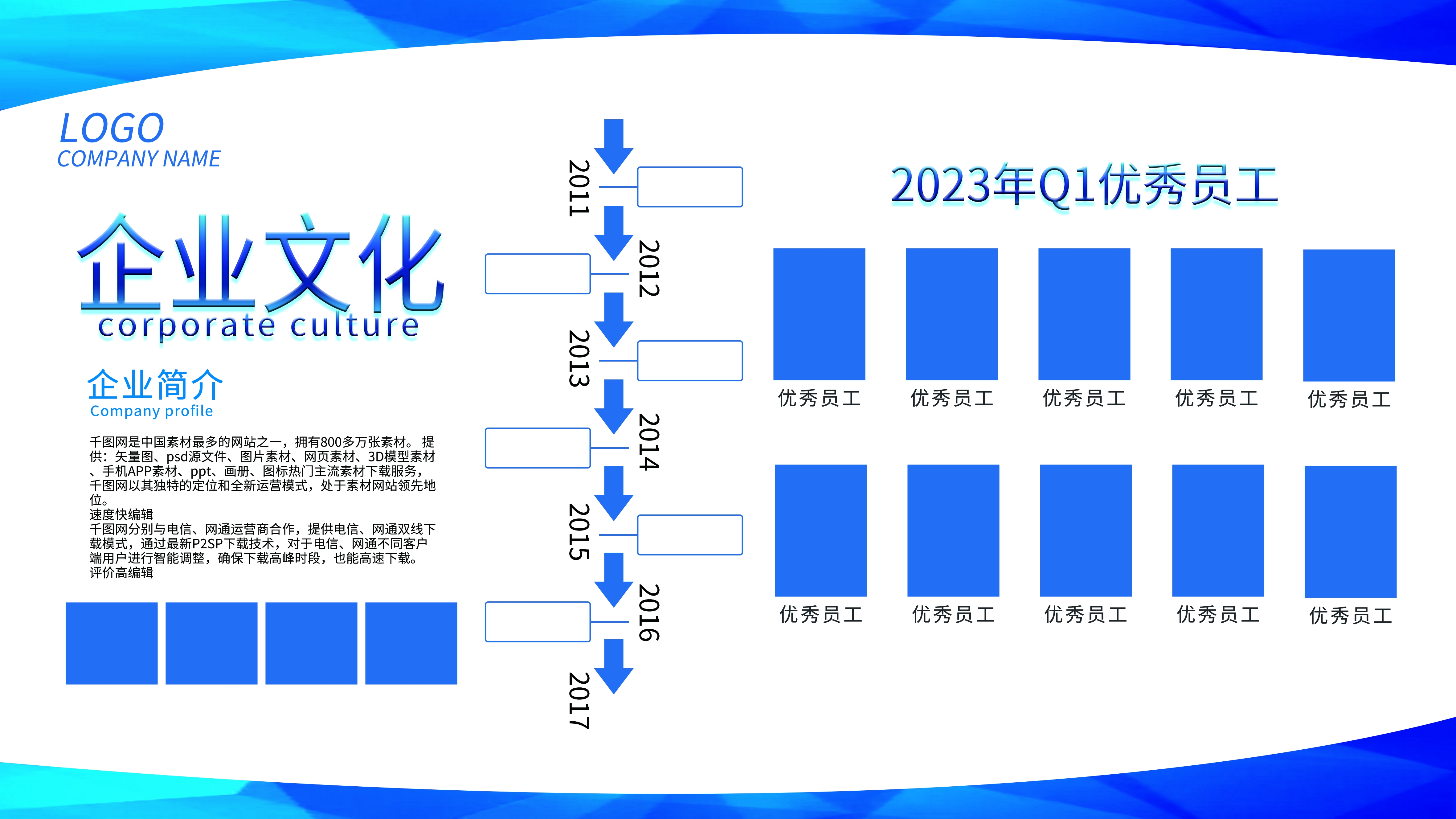 企业文化墙公司历程宣传栏展板设计素材5