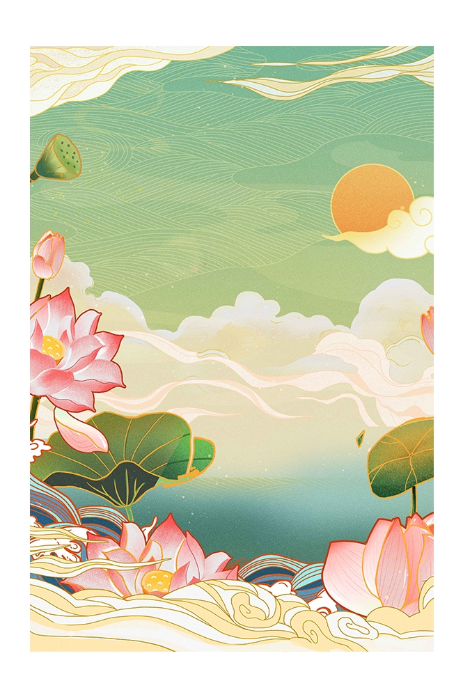 国潮风插画背景素材78
