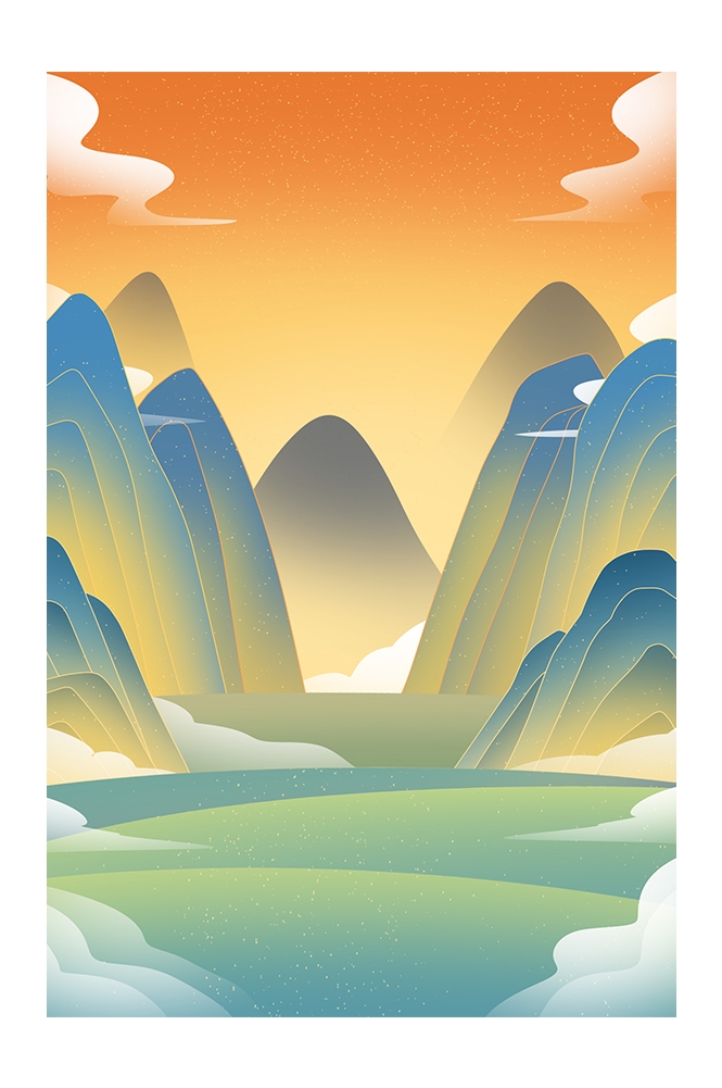 国潮风插画背景素材25