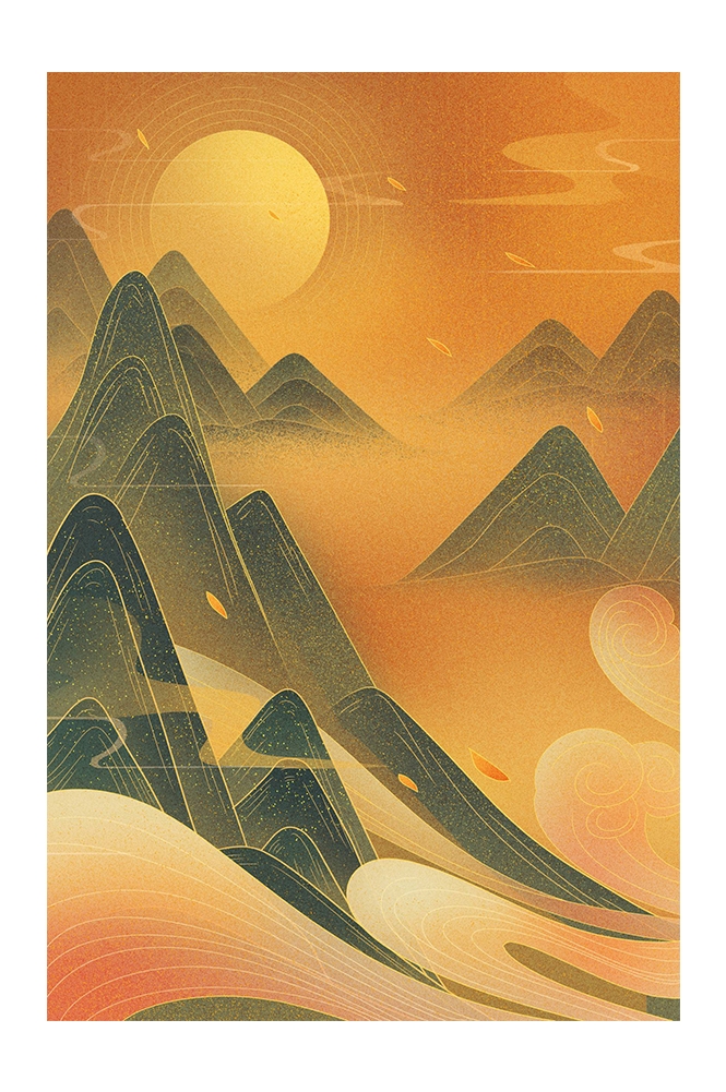 国潮风插画背景素材21