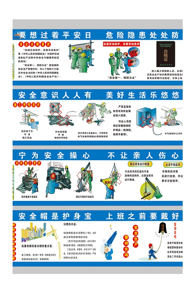 工地安全知识漫画素材CDR113