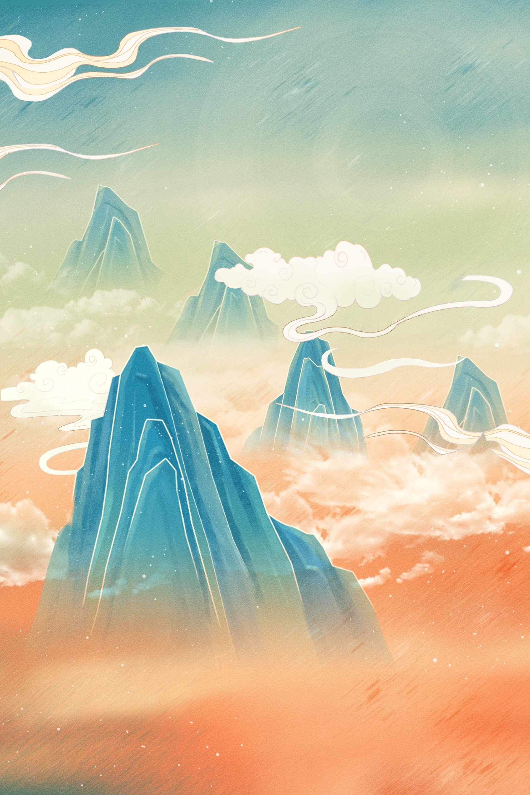 国潮风插画背景素材91