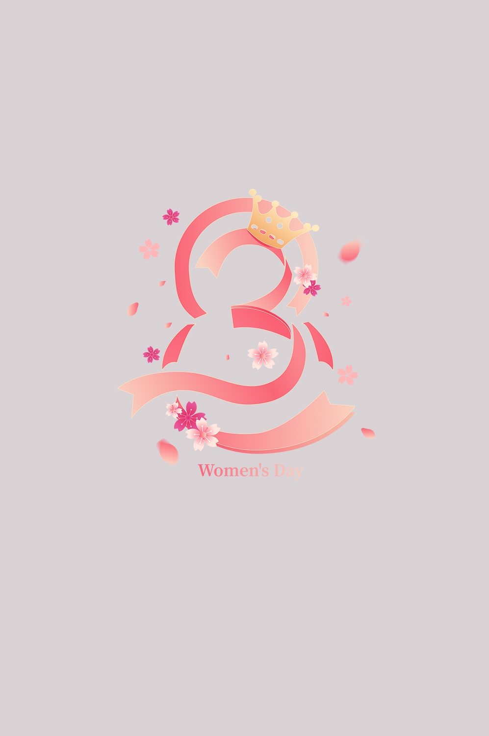三八女神节38妇女节艺术字体透明背景免抠素材57