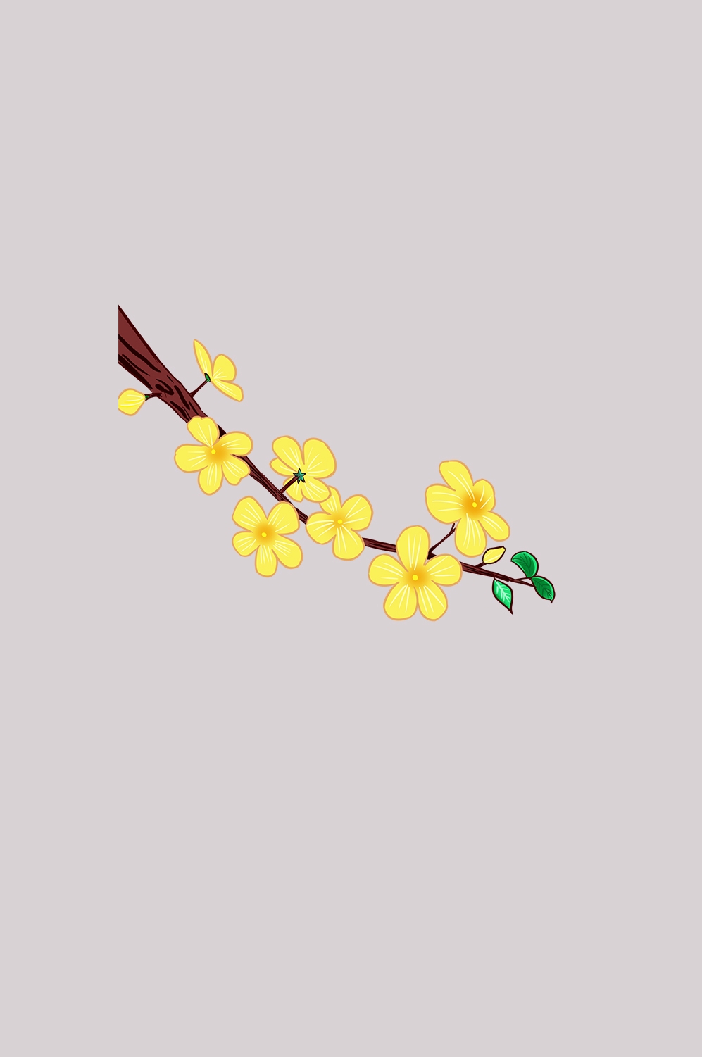 迎春花免抠元素35