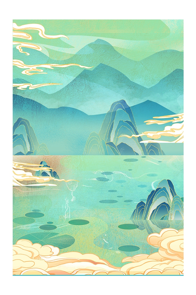 国潮风插画背景素材57
